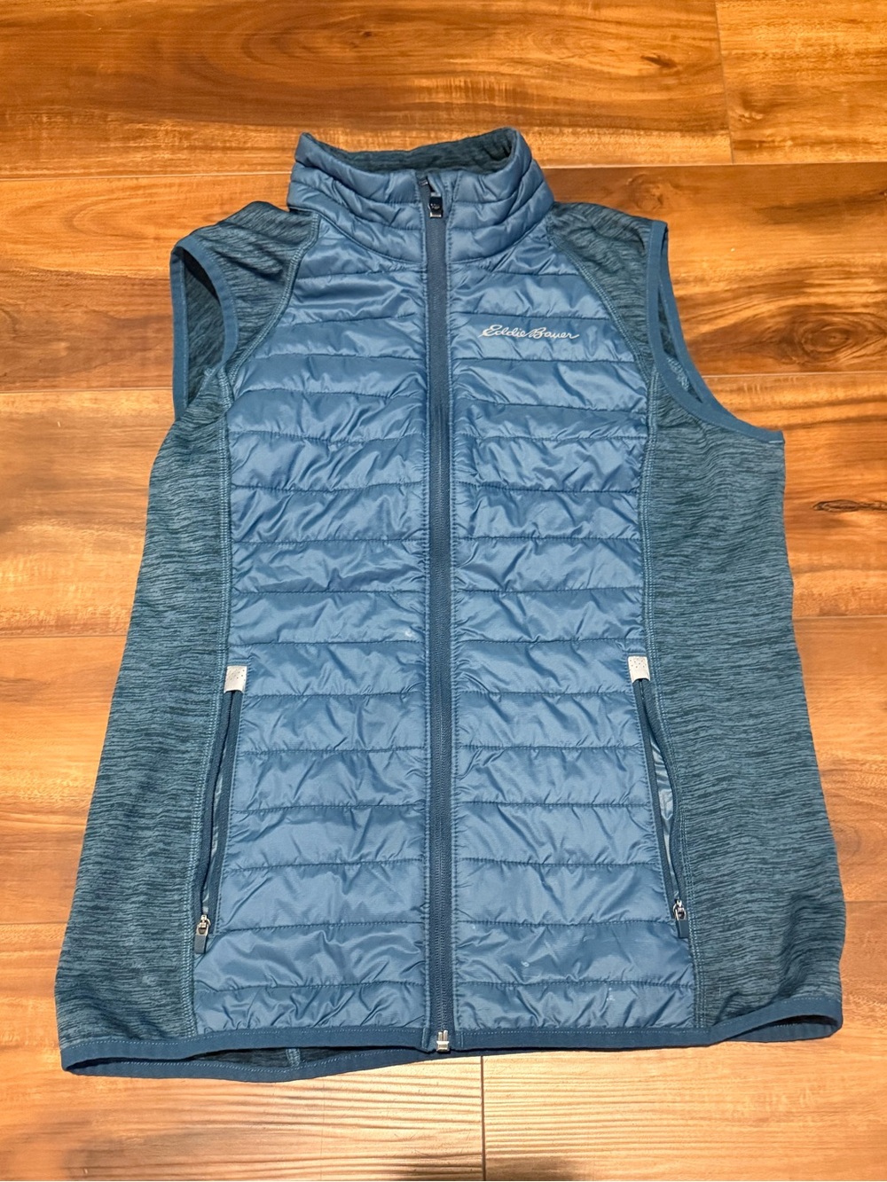 Eddie Bauer Blue Quilted & Knit Girls' Vest